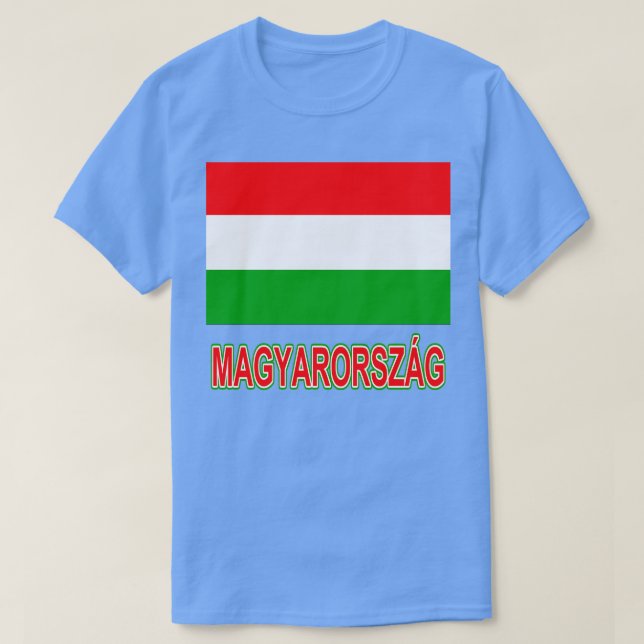 Camiseta O Orgulho do Desenho de Bandeira Nacional Húngaro (Frente do Design)