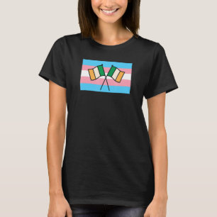 Camiseta O Orgulho Irlandês Transgender Pride Flag Da Rua D