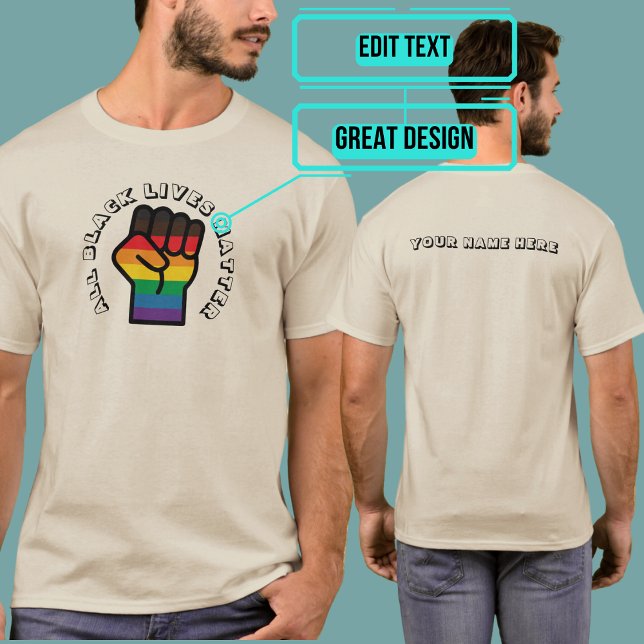 Camiseta O Orgulho LGBT Negro Todas as Vidas Importam (Please enjoy our design and see the others in the collection.)