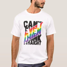 Camiseta O orgulho LGBTQ nem sequer consegue pensar que het