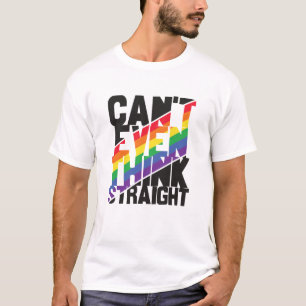 Camiseta O orgulho LGBTQ nem sequer consegue pensar que het