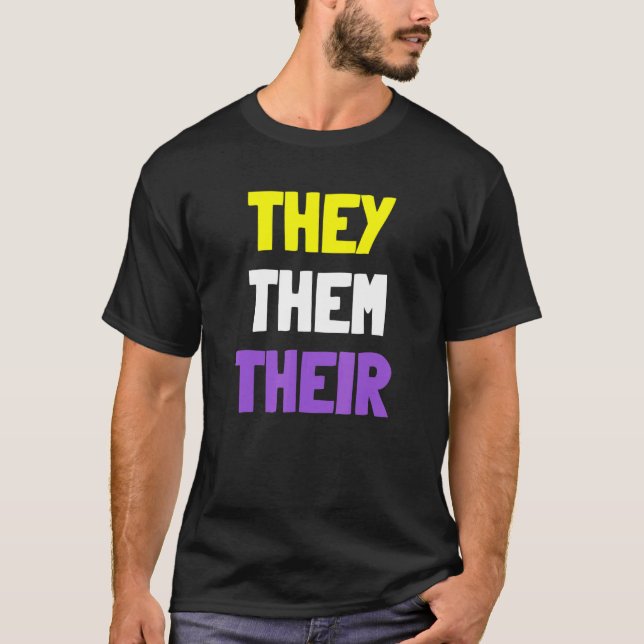 Camiseta O Orgulho Não-Binário Consubstancia-Os Na LGBTQ Nã (Frente)