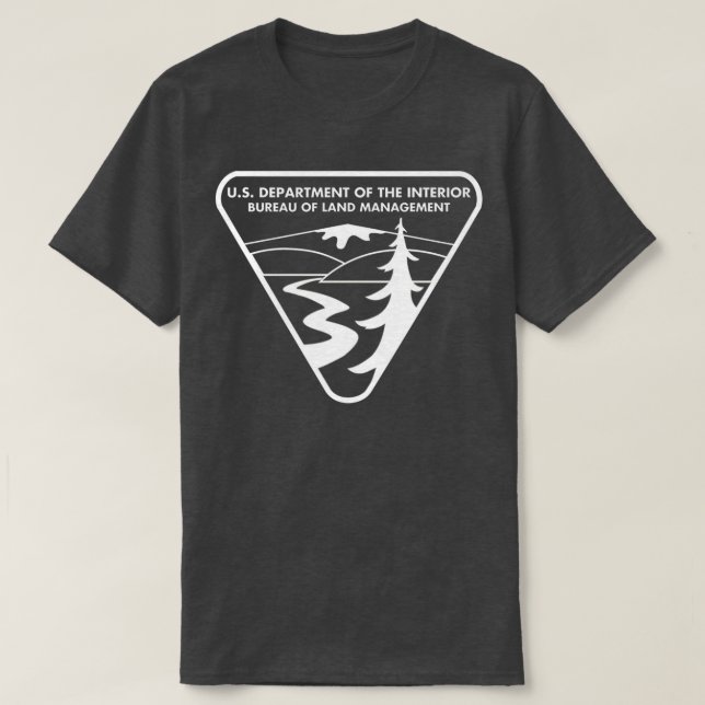 Camiseta O original BLM Bureau of Land Management White 1 (Frente do Design)