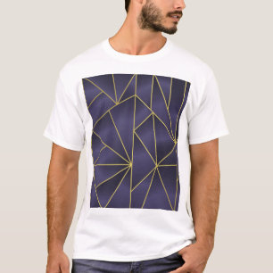 Camiseta O ouro de luxo geométrico, fundo vintage.