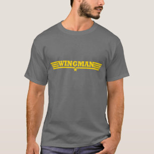 Camiseta O ouro do Wingman voa o logotipo