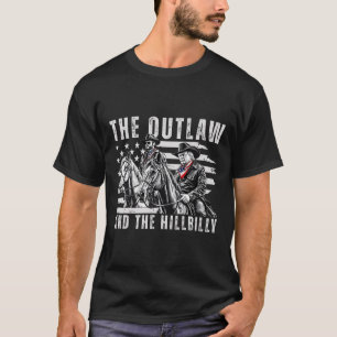 Camiseta O Outlaw E O Hillbilly Trump Jd Vance Us Fla