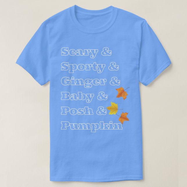 Camiseta O outono de picada de abóbora deixa cores divertid (Frente do Design)