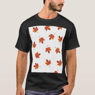 Camiseta O Outono Deixa A Maneira De Aquarela Desenhada