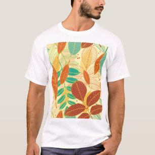 Camiseta O outono deixa o padrão perfeito
