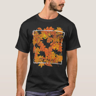 Camiseta O outono do Botânico deixa a floresta natural em a