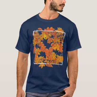 Camiseta O outono do Botânico deixa a floresta natural em a
