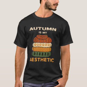 Camiseta O outono é minha estética, engraçado outono é meu