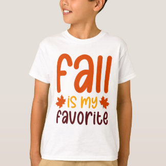 Camiseta O Outono é o Meu Favorito - Design de Citação Acon