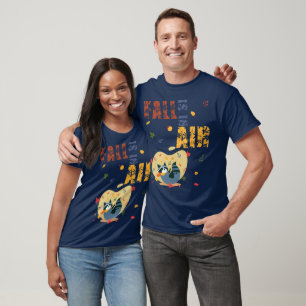 Camiseta O Outono Está no Ar Guaxinim de Outono