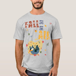 Camiseta O Outono Está no Ar Guaxinim Outono