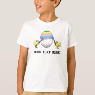 Camiseta O ovo de Páscoa colorido das galinhas
