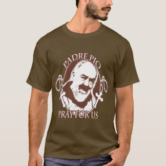 CAMISETA O PADRE PIO PRAY PARA E.U. POR EKLEKTIX