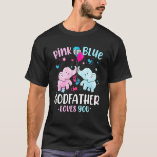 Camiseta O Padrinho Rosa Ou Azul Te Ama Elefantes, Bebê Ge