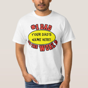 Camiseta O pai #1 no mundo personaliza o dia dos pais