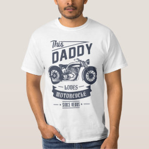 Camiseta O pai ama a motocicleta por presente de Dia de os