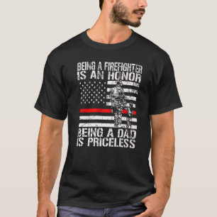 Camiseta O Pai Bombeiro Mens É Um Bombeiro Impressionante