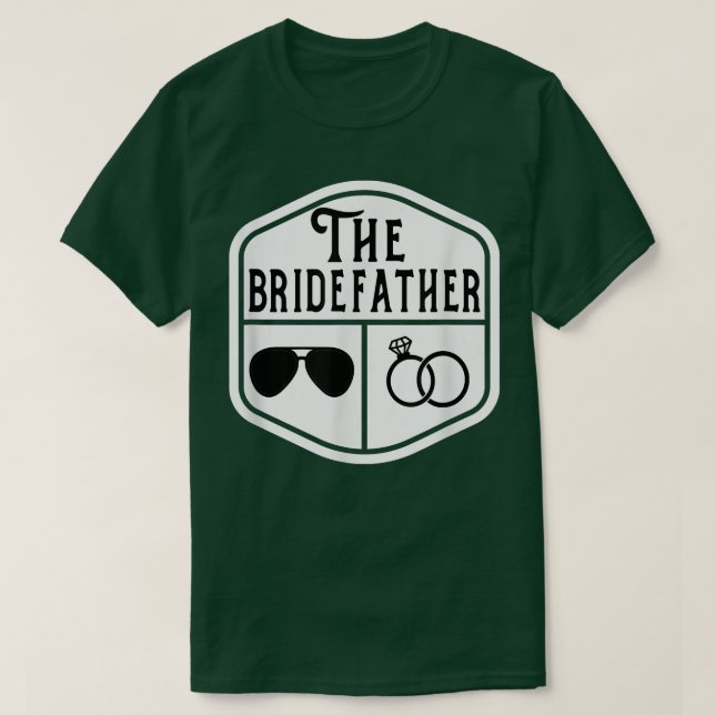 Camiseta O Pai da Bridefather do Casamento do Solteiro (Frente do Design)