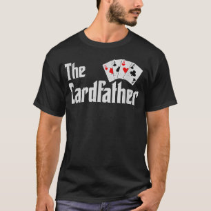 Camiseta O Pai das Cartas Jogo de Poker Cartas Jogando Pai