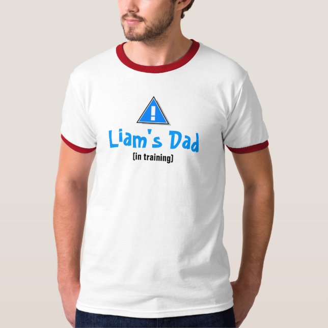 Camiseta O pai de Liam - novo papai [no treinamento] (Frente)