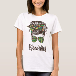 CAMISETA O PAI DE PESCA E O AMOR DA GAROTA DE PESCA DESAPAR