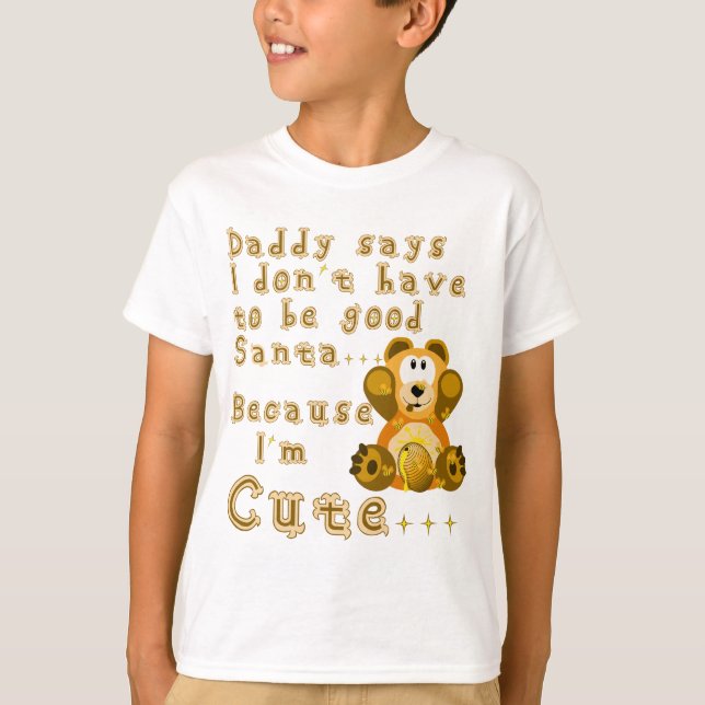 Camiseta O pai diz im Santa.png bonito (Frente)