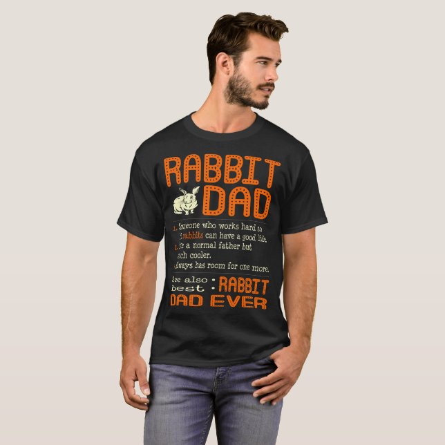 Camiseta O pai do coelho gosta do pai normal muito mais (Frente Completa)