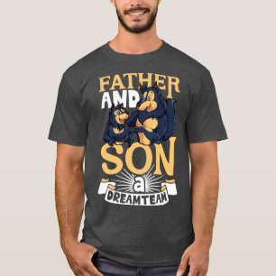 Camiseta O pai e o filho da equipe de sonho 1