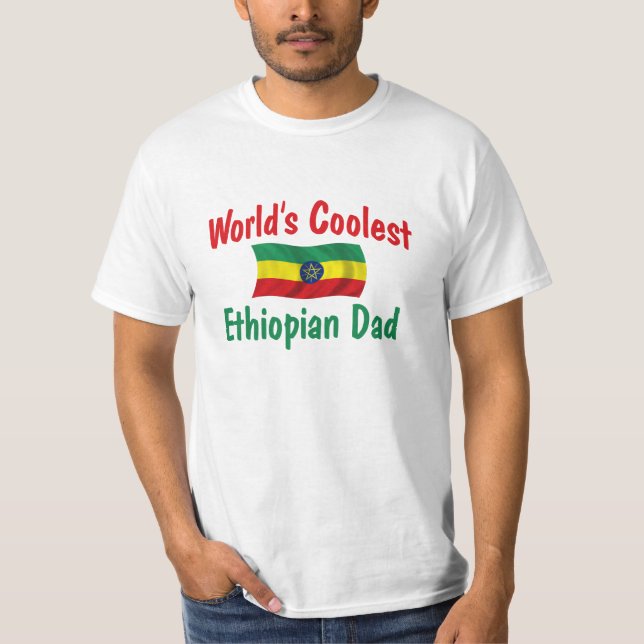 Camiseta O pai etíope o mais fresco (Frente)