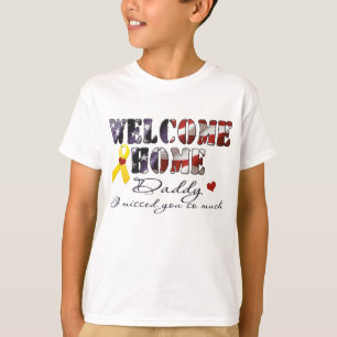 Camiseta O pai Home bem-vindo do costume eu faltei-o -