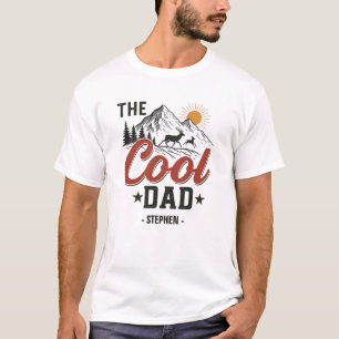 Camiseta O Pai Legal - Montanha russa e Design de veados