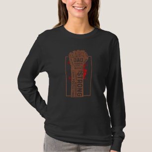 Camiseta O Pai Negro do Orgulho Melanino Americano Negro Pr