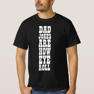 CAMISETA O PAI PIADA É COMO A TIPOGRÁFICA BRANCA DE OLHOS