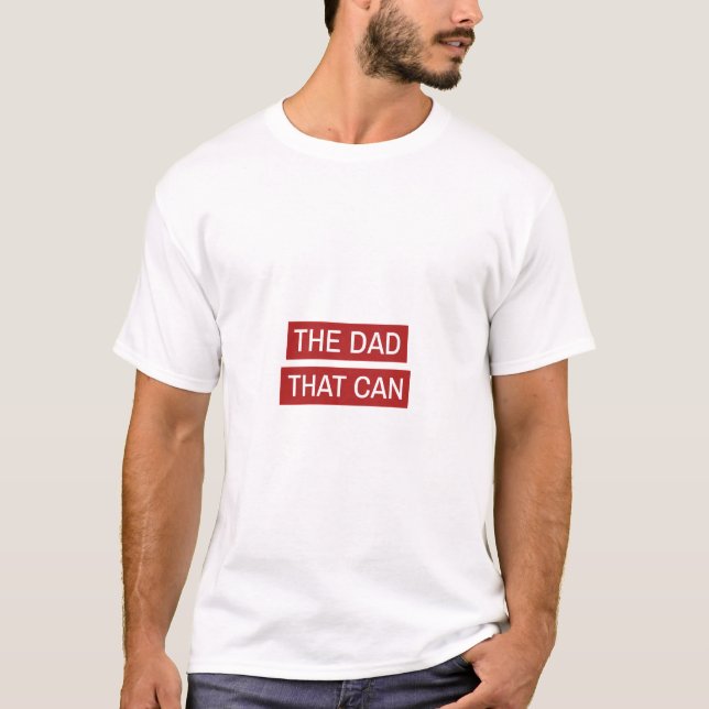 Camiseta O Pai Que Consegue - Design Vermelho (Frente)