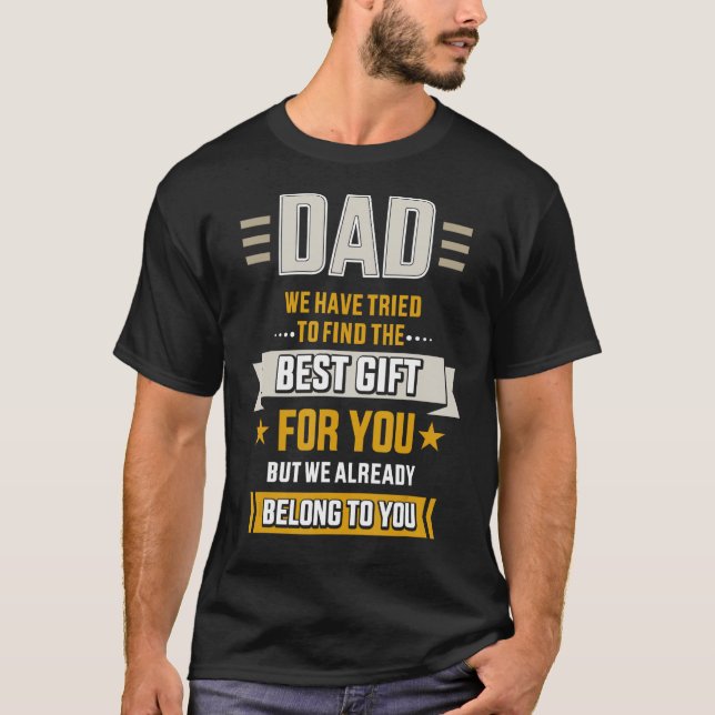 Camiseta O pai tentou encontrar o melhor que pertence ao di (Frente)