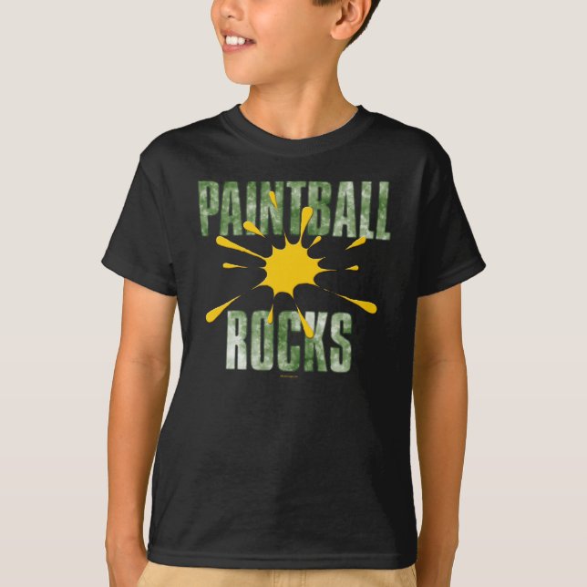 Camiseta O Paintball balança (o verde) (Frente)