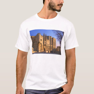 Camiseta O Palácio do Papa em Avinhão com pessoas