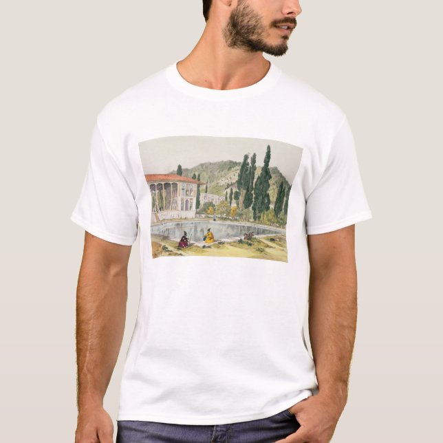 Camiseta O palácio e os jardins de Ashref, Persia, placa 80 (Frente)