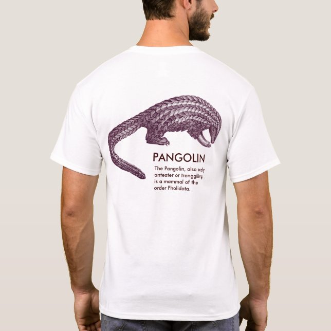 Camiseta O Pangolin estranho, com definição, t-shirt (Verso)