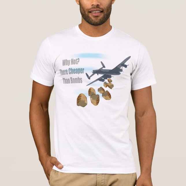 Camiseta O pão não bombardeia o T (Frente)