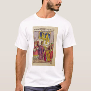Camiseta O papa Martin V dá a Sigismund o presente