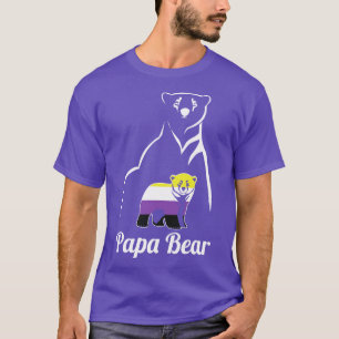 Camiseta O Papa não-binário LGBT Bear Enby Orgulho Não-Biná