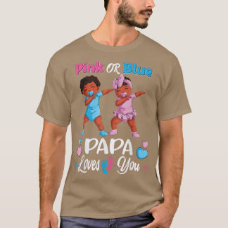 Camiseta O Papá Rosa Ou Azul Ama-Te O Sexo Negro