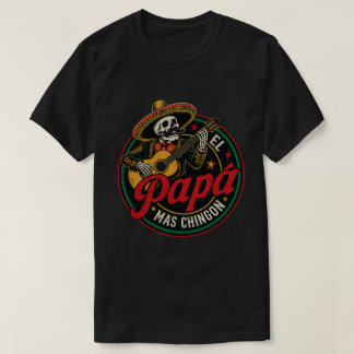 Camiseta O Papai Mais Maneiro Esqueleto de Mariachi Mexican