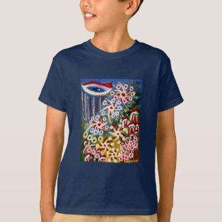 Camiseta O Papai Noel assombrando diversão festiva