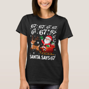 Camiseta O Papai Noel Diz 67 Piadas de Natal Seis Sete Meme